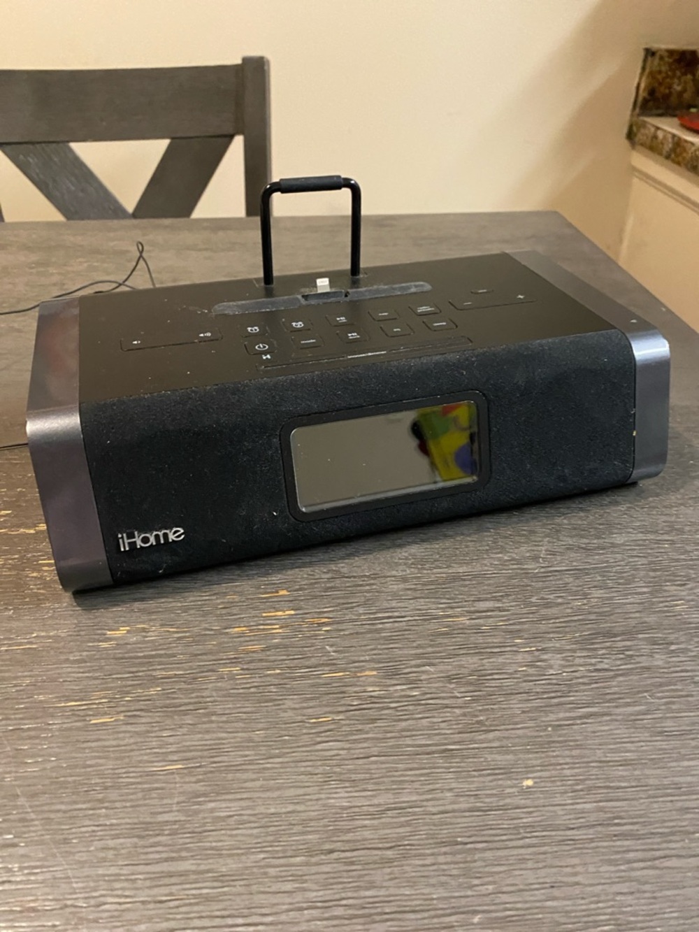 iHome Black Speaker Lighting Dock with Digital Display